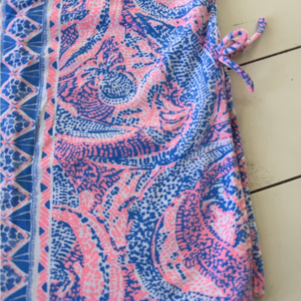Lilly Pulitzer Girls Dress Summer Pink and Blue Sleeveless Dress girls size 8-10 - Picture 4 of 5